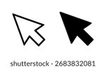 Cursor click icon, Cursor click symbol vector. Cursor Pointer Icon Vector. arrow set mark.