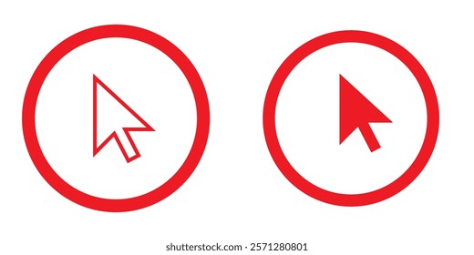 Cursor click icon, Cursor click symbol vector. Cursor Pointer Icon Vector.