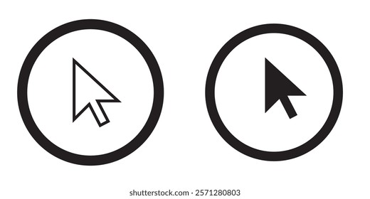 Cursor click icon, Cursor click symbol vector. Cursor Pointer Icon Vector.