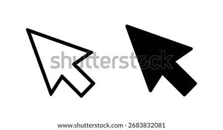 Cursor click icon, Cursor click symbol vector. Cursor Pointer Icon Vector. arrow set mark.