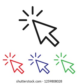 Cursor click icon vector