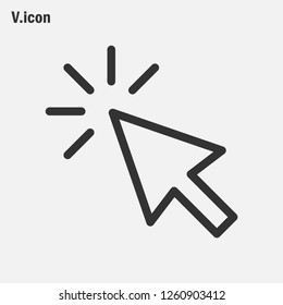 Cursor click icon vector