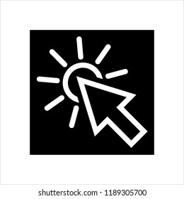 Cursor Click Icon Vector Art Illustration