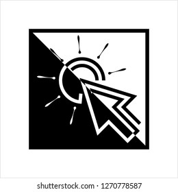 Cursor Click Icon Vector Art Illustration