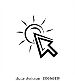 Cursor Click Icon Vector Art Illustration