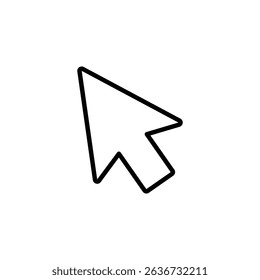 Cursor Click icon vector, pointer arrow icon. in line style design on white background. vector illustration