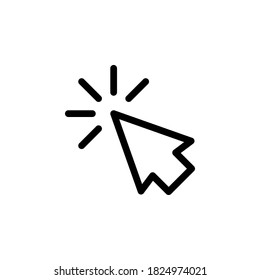 Cursor click icon vector. symbol isolated on white background