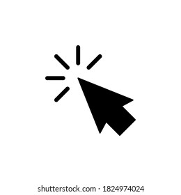 Cursor click icon vector. symbol isolated on white background