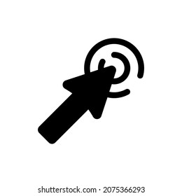 cursor click icon with white background