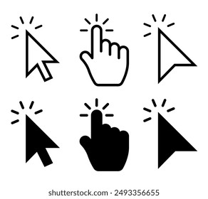 cursor click vector. symbol, sign.