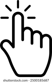 cursor click vector. symbol, sign.