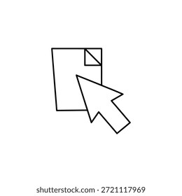 Cursor Clicking on Document Icon vector design
