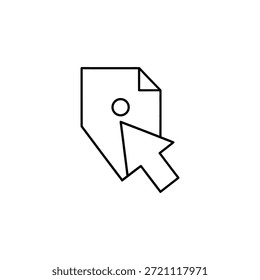 Cursor auf das Vektordesign des Dokumentsymbols klicken