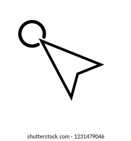 Cursor clicking outline icon Computer mouse cursor Mouse pointer 