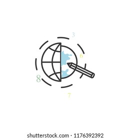 Cursor colored icon. Element of business for mobile concept and web apps icon. Thin line icon for website design and development, app development. Premium icon