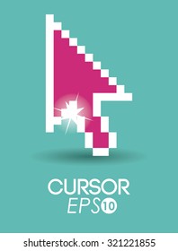 Cursor concept in form of arrow shape, vector illustration eps 10