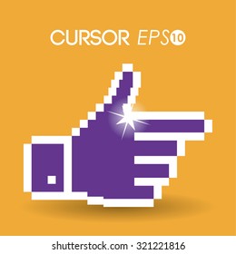 Cursor concept in form of hand shape, vector illustration eps 10