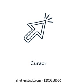 Cursor concept line icon. Linear Cursor concept outline symbol design. This simple element illustration can be used for web and mobile UI/UX.