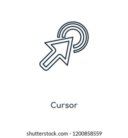 Cursor concept line icon. Linear Cursor concept outline symbol design. This simple element illustration can be used for web and mobile UI/UX.