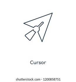 Cursor concept line icon. Linear Cursor concept outline symbol design. This simple element illustration can be used for web and mobile UI/UX.
