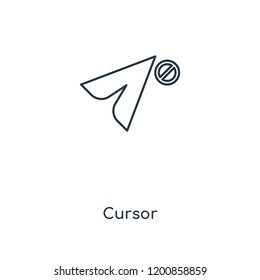 Cursor concept line icon. Linear Cursor concept outline symbol design. This simple element illustration can be used for web and mobile UI/UX.