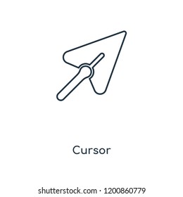 Cursor concept line icon. Linear Cursor concept outline symbol design. This simple element illustration can be used for web and mobile UI/UX.