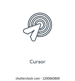 Cursor concept line icon. Linear Cursor concept outline symbol design. This simple element illustration can be used for web and mobile UI/UX.