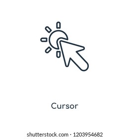 Cursor concept line icon. Linear Cursor concept outline symbol design. This simple element illustration can be used for web and mobile UI/UX.