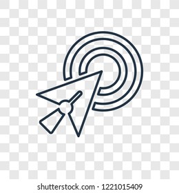 Cursor concept vector linear icon isolated on transparent background, Cursor concept transparency concept in outline style