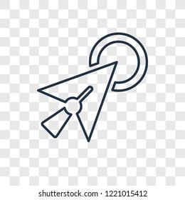 Cursor concept vector linear icon isolated on transparent background, Cursor concept transparency concept in outline style