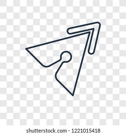 Cursor concept vector linear icon isolated on transparent background, Cursor concept transparency concept in outline style