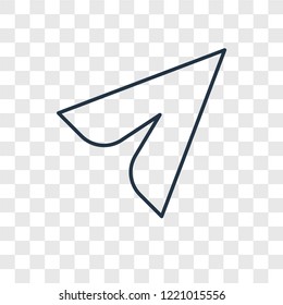 Cursor concept vector linear icon isolated on transparent background, Cursor concept transparency concept in outline style