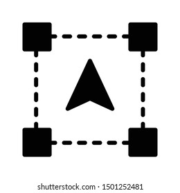 cursor design glyph flat vector icon