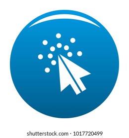 Cursor digital icon vector blue circle isolated on white background 