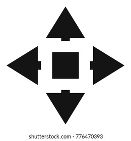 Cursor displacement icon. Simple illustration of cursor displacement vector icon for web