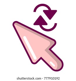 Cursor element icon. Cartoon illustration of cursor element vector icon for web
