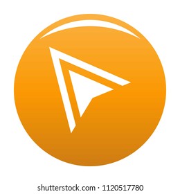 Cursor element icon. Simple illustration of cursor element vector icon for any design orange