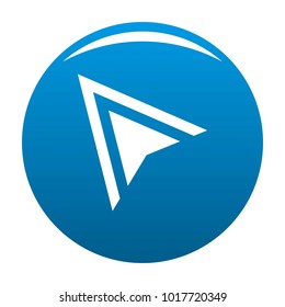 Cursor element icon vector blue circle isolated on white background 