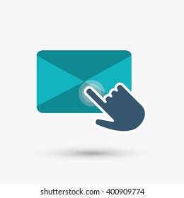 cursor and envelope design, vector illustration
