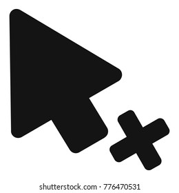 Cursor failure icon. Simple illustration of cursor failure vector icon for web