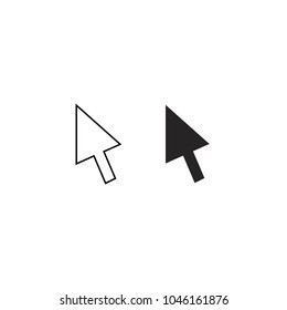 Cursor fill and outline vector icons