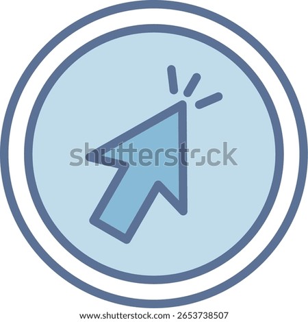 Cursor Filled Blue Tone Icon