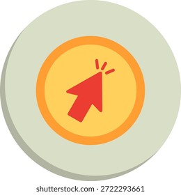 Icono de estilo de círculo plano del cursor