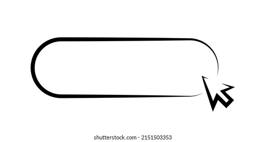 Cursor flat isolated vector icon. Cursor clicking on frame. Cursor clicking on banner. Vector EPS 10