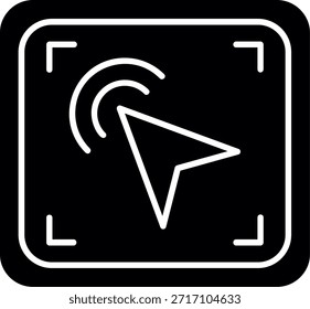 Diseño de icono de estilo de glifo de cursor