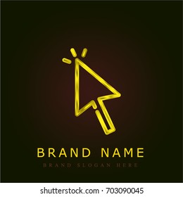 Cursor golden metallic logo