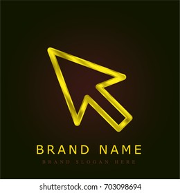 Cursor golden metallic logo