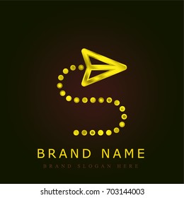 Cursor golden metallic logo