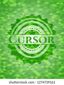 Cursor green mosaic emblem