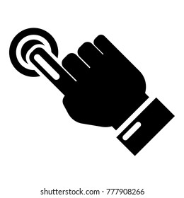 Cursor hand click icon. Simple illustration of cursor hand click vector icon for web